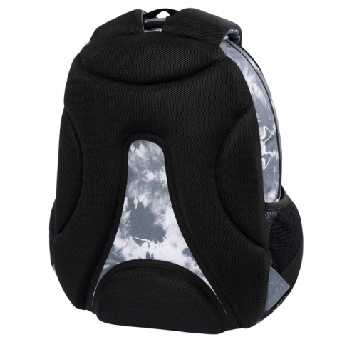 Ghiozdan Grey Clouds pentru scoala, 3 compartimente, 4 buzunare, gri cu negru,30x19x42 cm [4]