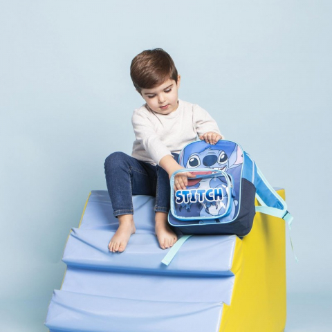 Ghiozdan pentru gradinita gradinita Stitch, 1 compartiment, bleu, 25x12x30 cm [6]