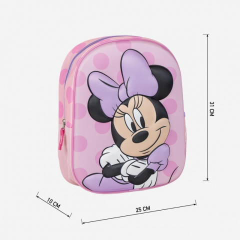 Ghiozdan pentru gradinita Minnie Mouse 3D,1  compartiment,31x25x10cm [2]