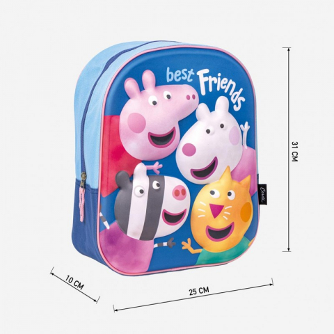 Ghiozdan pentru gradinitaPeppa Pig 3D,1  compartiment,31x25x10cm [2]