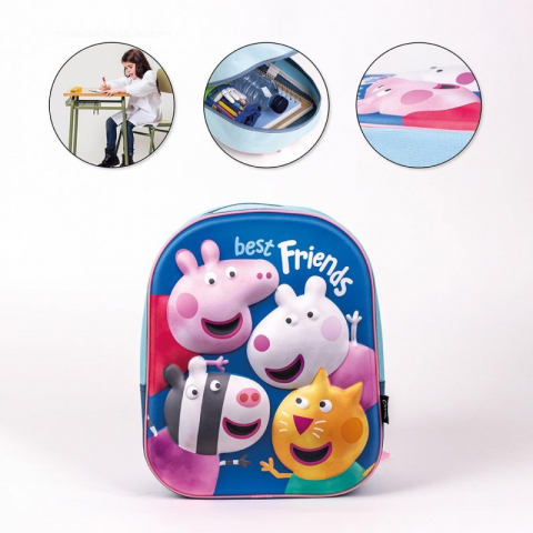 Ghiozdan pentru gradinitaPeppa Pig 3D,1  compartiment,31x25x10cm [3]