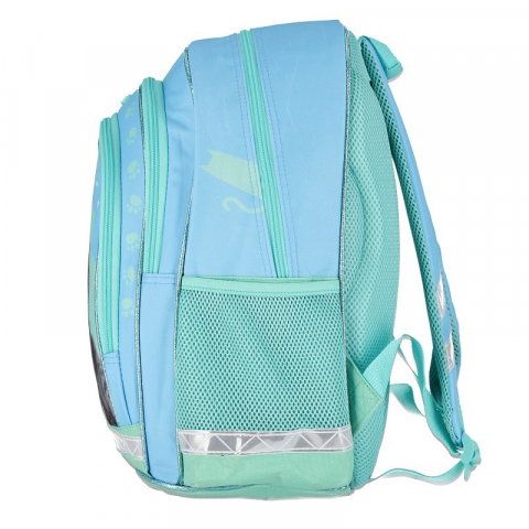 Ghiozdan pentru scoala clasele I-IV,3 compartimente, model piscuta,turcoaz,29x20x39 cm [3]