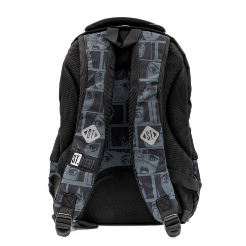 Ghiozdan pentru scoala cu 3 compartimente,model Black  Anime,43 cm [2]