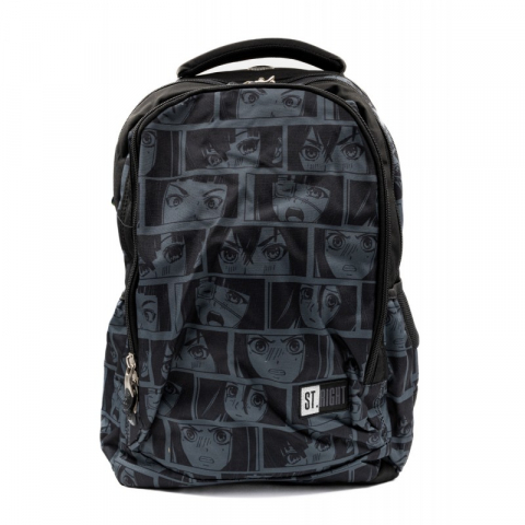 Papetarie & Birotica - Ghiozdan pentru scoala cu 3 compartimente,model Black  Anime,43 cm