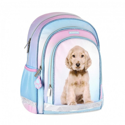 Papetarie & Birotica - Ghiozdan pentru scoala cu 3 compartimente, model Doggy,29x21x39 cm