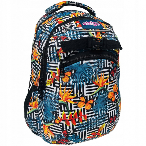 Ghiozdan pentru scoala Strigo imprimeu fluturi, 47x31x15 cm [1]