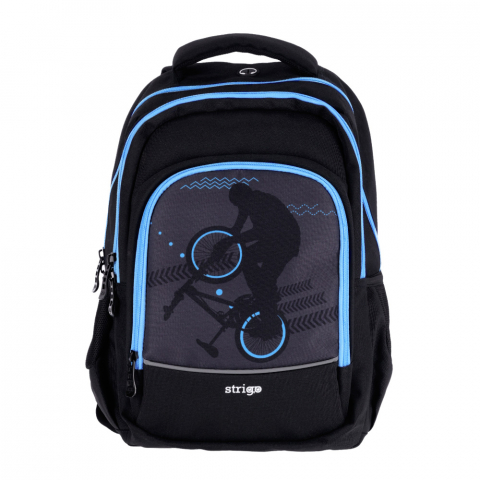 Ghiozdan pentru scoala Strigo Misty+ Black Bicycle ,39x27x18cm [6]