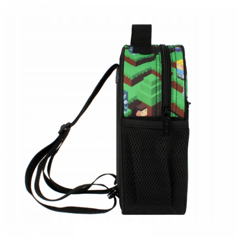 Ghiozdan Pixel Game, gradinita, 1 compartiment, negru cu verde,20x9x25 cm [3]