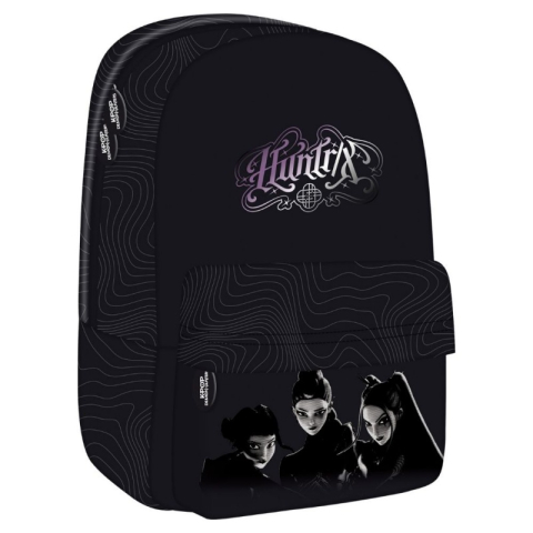 Ghiozdane Scoala - Ghiozdan scoala K-POP Demon Hunters cu 2 compartimente, negru, 40x28x18 cm