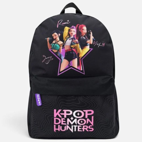 Ghiozdane Scoala - Ghiozdan scoala K-POP Demon Hunters, negru, 31x17x41 cm, 22 L