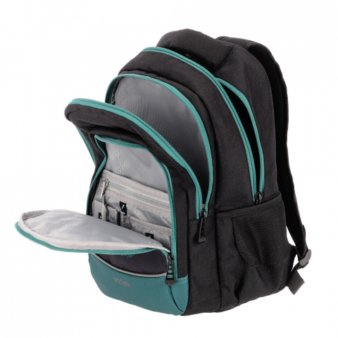 Ghiozdan Strigo Misty+ Black Dinosaur, 24L, 39×27×18 cm [1]