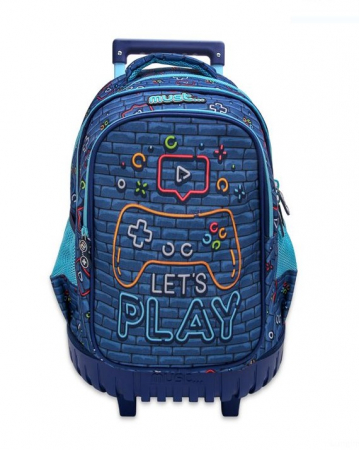 Papetarie & Birotica - Ghiozdan tip troller pentru scoala cu leduri incluse