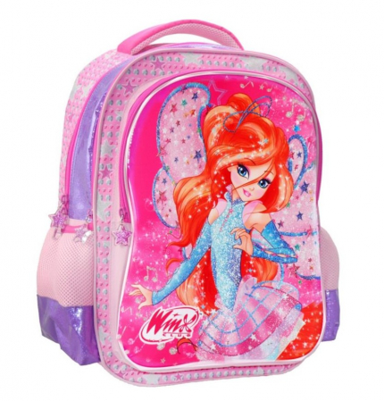 Papetarie & Birotica - Ghiozdan Winx Girl fete scoala cu 3 compartimente