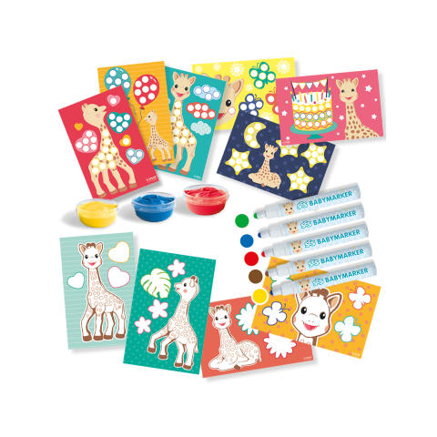 Girafa Sophie – Colorează și pictează, set creativ 2 în 1 pentru copii [1]