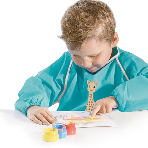 Girafa Sophie – Set acuarele pentru degete cu planșe și șorț, 12 luni+ [2]