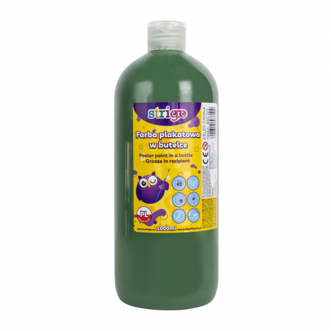 Acuarele, Tempera si Pensule - Guașe Strigo în Recipient 1000 ml, Verde Închis
