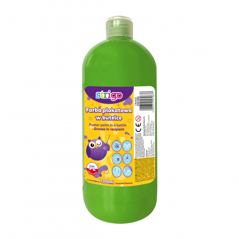 Acuarele, Tempera si Pensule - Guașe Strigo în Recipient 1000 ml, Verde