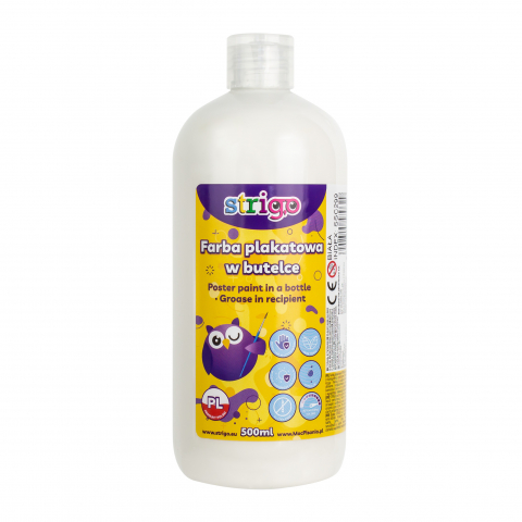Produse art & craft-Lucru manual - Guașe Strigo în Recipient 500 ml, Alb