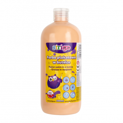 Acuarele, Tempera si Pensule - Guașe Strigo în Recipient 500 ml, Maro Deschis