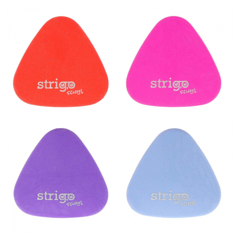 Radiere - Gumă de șters Strigo triunghiulara, 4 culori, SSC419