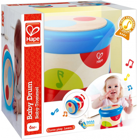 Jucarii din lemn - Hape Mini Tobă 