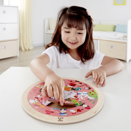 Hape Puzzle Rotund cu 2 Fețe  [5]