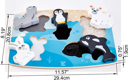 Hape puzzle tactil - animalele polare [4]