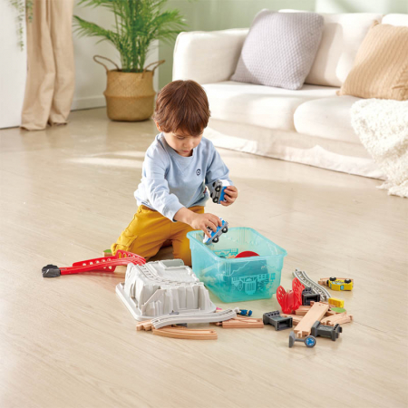 Hape Set Trenuleț cu Cutie de Depozitare  [3]