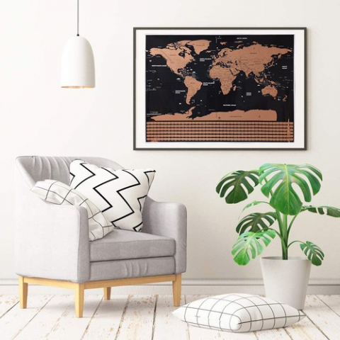 Harta lumii razuibila tip poster, 82x59 cm [8]