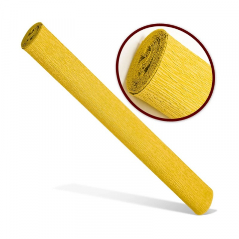 Produse art & craft-Lucru manual - Hartie creponata solida floristica,50x200 cm,galben intens