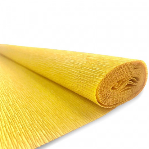 Hartie creponata solida floristica,50x200 cm,galben intens [1]