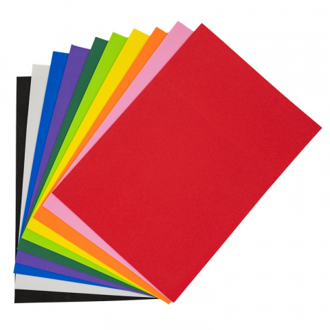 Produse art & craft-Lucru manual - Hartie gumata A4 pentru activitati crafts,grosime 1.3 mm, 10 culori/set