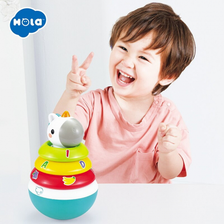 Hopa Mitică Roly Poly Unicorn cu Inele pentru Stivuit [4]