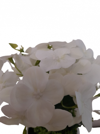 Hortensie alba artificiala decorativa in ghiveci ceramic [1]
