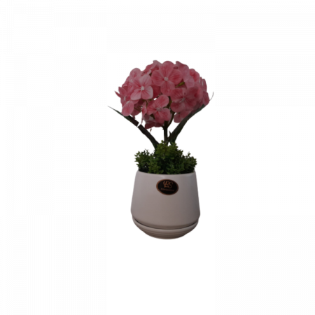 Decoratiuni - Hortensie artificiala decorativa in ghiveci ceramic