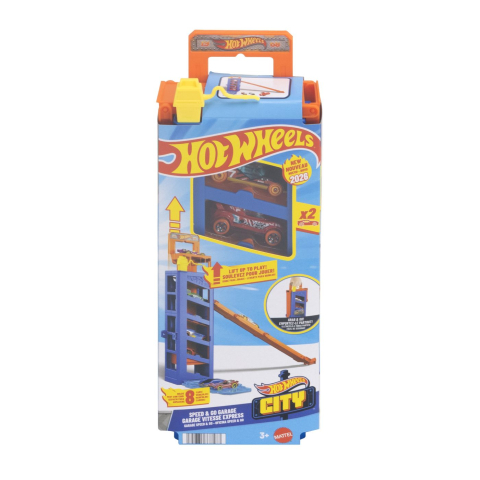 Avioane si Elicoptere jucărie - HOT WHEELS CITY SET DE JOACA GARAJ CU 2 MASINUTE INCLUSE