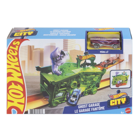 Jocuri si articole copii - HOT WHEELS CITY SET DE JOACA GARAJUL FANTOMA