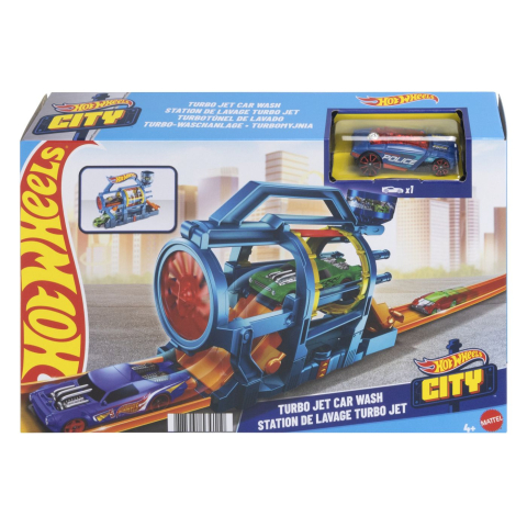 Jocuri si articole copii - HOT WHEELS CITY SET DE JOACA SPALATORIE DE MASINI TURBO