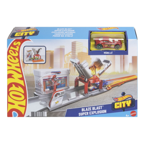 Jocuri si articole copii - HOT WHEELS CITY SET DE JOACA SUPER EXPLOZIE