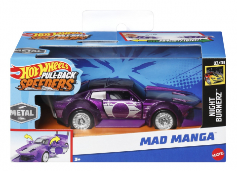 Jocuri si articole copii - HOT WHEELS MASINUTA METALICA CU SISTEM PULL BACK MAD MANGA SCARA 1:43