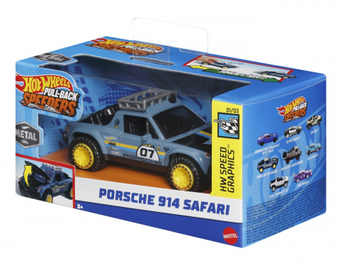 HOT WHEELS MASINUTA METALICA CU SISTEM PULL BACK PORSCHE 914 SAFARI SCARA 1:43 [1]