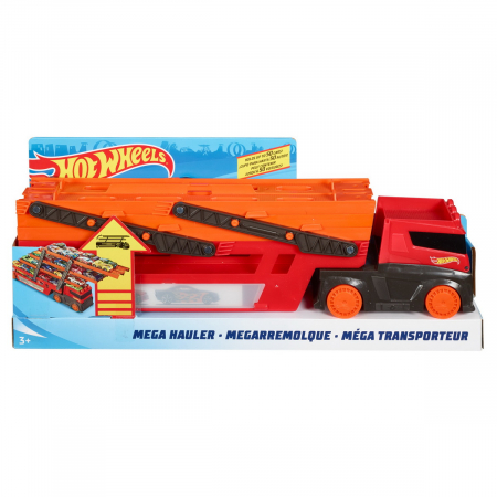 Masinute, Motociclete, Elicoptere, Avioane & Trenulete - Hot Wheels Mega Transportatorul de Mașini 
