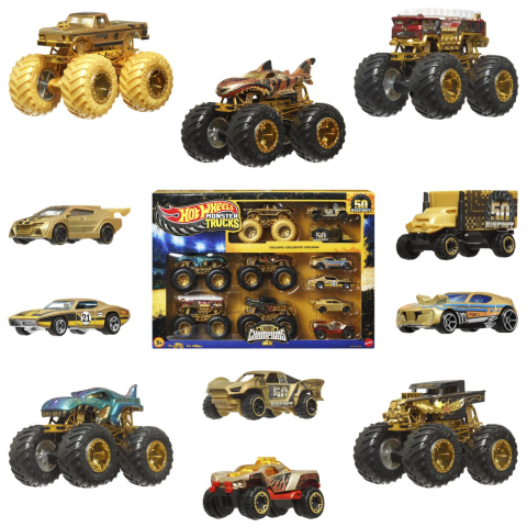 HOT WHEELS MONSTER TRUCK 50 BIGFOOT SET 11 VEHICULE TROPHY CHAMPIONS [1]
