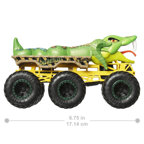 HOT WHEELS MONSTER TRUCK BIG RIGS MASINUTA METALICA CU 6 ROTI CAGE RATTLER SCARA 1 LA 64 [2]