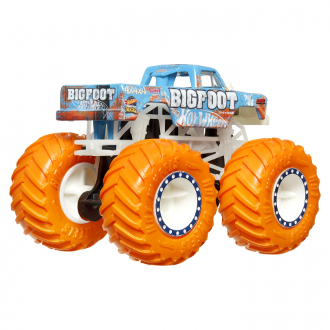 Hot Wheels Monster Truck Glow In The Dark Masinuta Bigfoot Scara 1:64 [2]