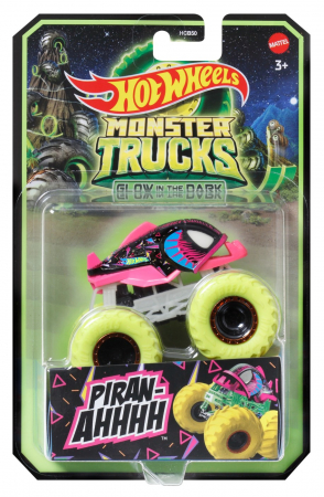Masinute, Motociclete, Elicoptere, Avioane & Trenulete - Hot Wheels Monster Truck Glow in the Dark Piran-ahhhh 1:64 