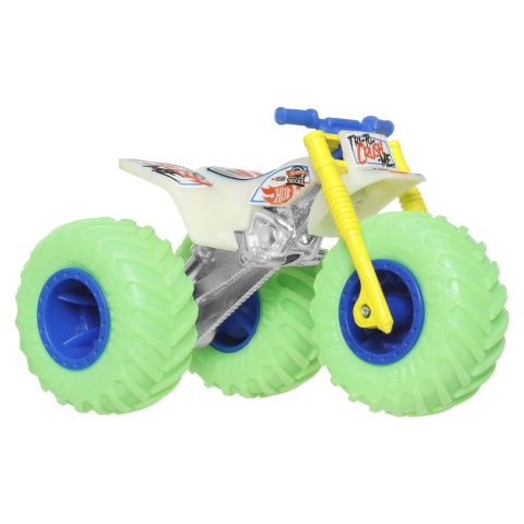 HOT WHEELS MONSTER TRUCK GLOW IN THE DARK MASINUTA TRI TO CRUSH ME SCARA 1 LA 64 [1]