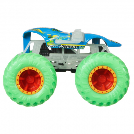 Hot Wheels - Monster Truck Glow in the Dark Mașinuța Twin Mill 1:64  [4]