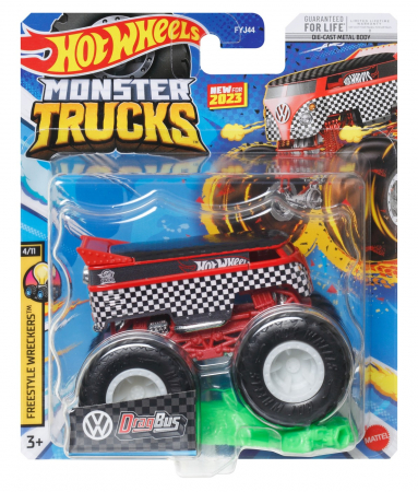 Masinute, Motociclete, Elicoptere, Avioane & Trenulete - Hot wheels monster truck masinuta drag bus scara 1:64
