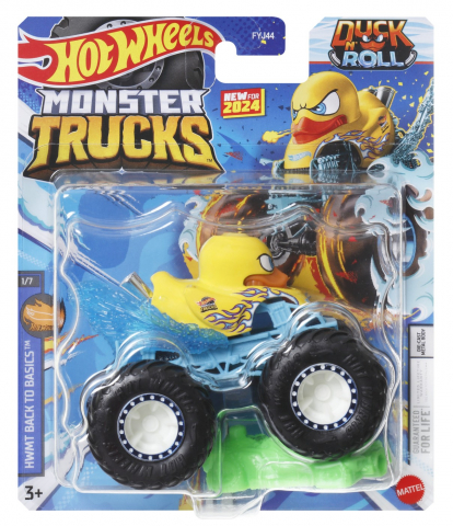 Jocuri si articole copii - Hot Wheels Monster Truck Masinuta Duck N Roll Scara 1:64